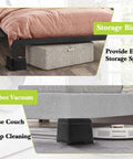 Heavy Duty Bed Riser Set 2 3 4 6 8 Inches Oversized Furniture Risers lifting bed and couch for storage and cleaning