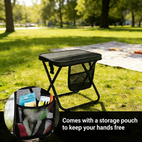 2-Pack 2-In-1 Folding Chair And Backpack Chair With Storage And Adjustable Strap Portable Stool for park use on grass