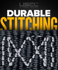 Close-up of stitching on Endless Ratchet Straps 1 Inch Wide By 15 Foot Four Pack Stainless Steel Tie Downs For Marine Use.