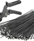 Stainless Steel Cable Tie Gun With 200 Heavy Duty 304 Stainless Zip Ties For Fence Repair And Vehicle Exhaust UV Resistant Flush Cut Tech