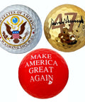 Great Again Golf Set With Presidential Seal Balls And Embroidered Towel, Includes Gold Trump 47 Signature Balls And Red Great Again Balls