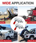 Heavy Duty Half Inch Spring Plunger Pin Twist Lock And Cam Lock For Wrecker shown on dump kits and farm equipment in applications.
