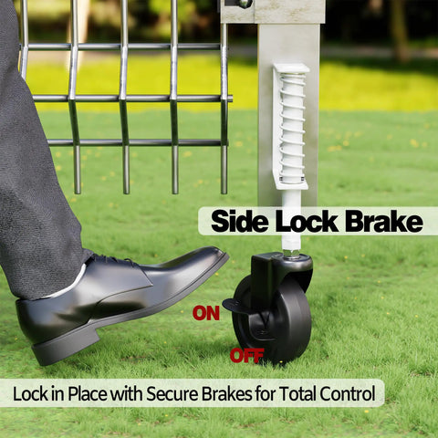 Spring Loaded Gate Wheel 4 Inch Side Break Caster For Wooden, Fence And Vinyl Gates, Heavy Duty Outdoor Gate Wheel