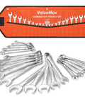 Heavy Duty 20 Piece Wrench Set Metric And SAE Includes Quarter Inch To Three Quarter Inch And 6 To 18mm Wrenches with Pouch