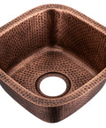 Hand Hammered Copper Kitchen And Bar Sink 15 Inch Atlas Dual Mount Drop In Or Undermount Deep Single Bowl Heavy Gauge Craftsmanship Pro Grade Finish Built To Last