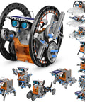 13-In-1 Solar Robot Kit For Kids Aged 8 To 12, STEM Building Toys For Boys And Girls, Land And Water Bots, Hands-On Robotics Projects, Fun Awesome Educational Science Kit For Christmas And Birthday Gifts, solar robot model collage