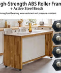 Kitchen island with Four Pack Self Adhesive Caster Wheels 360 Swivel Mini Ball Bearing Rollers 300 Lbs Capacity For Furniture And Bins
