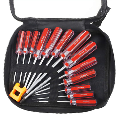 Badass 13 Piece Magnetic Torx Screwdriver Set Featuring Security Tamper Proof Star Bits In All Sizes T4 To T40 inside carrying case.