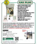 Grey PVC Gas Plug With Lockable Enclosure, 1/2 Inch Rear NPT Inlet, 3/8 Inch Quick Disconnect Outlet, CSA Approved