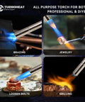 Pro Grade Propane Torch Head With Igniter Upgrade Longer Tube For MAPP MAP Gas Fuel On 1 Lb Tanks Trigger Start Blow Torch for brazing and grilling