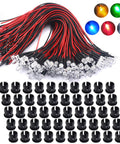 12V Pre-Wired 5mm LED Diodes for Models and DIY Kits, Multi Color LED Beads Set with 20cm Lead Wires, No Solder Required