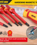 1000V Insulated Electrician Screwdriver Set, 15 Piece Pro Kit With Interchangeable Bits, Magnetic CRV Tips