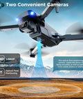 1080P FPV Drone With Camera For Kids And Adults, One Key Takeoff And Landing, shown with optical flow positioning feature