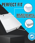 Upgraded Lifetime Ice Cube Container Bucket Tray Replacement DA61-05300A For Refrigerator Non OEM Upgrade shown with text 'Perfect Fit'.
