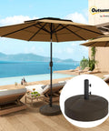 Heavy Duty Patio Umbrella Base Holder Built To Last For Outdoor Use Fillable Up To 66lbs With Stand Or 55lbs With Water