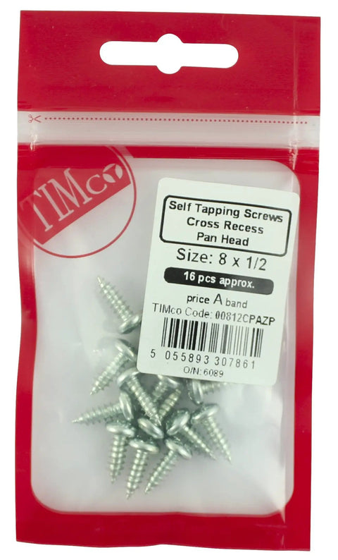Heavy Duty PZ2 Self Tapping Screws With Cross Recess Pan Head For Quick Setup And Rock Solid Grip On Wood Or Sheetrock Pack Of Eighteen Zinc Coated Fasteners Built Tough For Weekend Warriors Who Want Clean Results Every Time