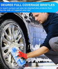 Two Pack Car Wash Brush Heads With Soft Detailing Bristles For Exterior Cleaning Of Auto Truck RV Boat Camper And More Flow Through Design Reaches Every Nook Gentle On Paint Safe On Wheels 10 Inch Blue, cleaning wheel