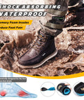 Waterproof Steel Toe Work Boots For Men 6 Inch Leather Moc Toe Non Slip Construction Safety Boots Size 14 Dark Brown