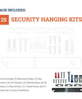 Heavy Duty Anti Theft Picture Hangers Bulk Pack 25 Count Security Frame Lock Hanging Kit With T Head Screws layout
