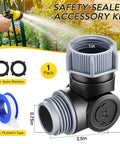 Swivel Garden Hose Connector With 180 And 360 Degree Rotations, Three Quarter Inch Fit, No Fuss Easy Flex Outdoor Faucet Extender For Tight Spaces Around Walls And Corners, Beds And RV Hookups, Stops Kinks And Tangling, 1 in connector
