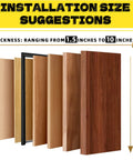 Installation size suggestions for Hidden Door Hinge With 360 Degree Pivot, thickness 1.5 to 10 inches, width up to 47 inches