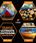 Heavy Duty 30 By 50 Ft Tarp Multipurpose Protective Cover Made From Lightweight 5 Mil Polyethylene Waterproof Weatherproof in camping, storage, boat scenarios
