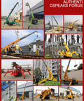 Various angles of 3 Ton Hydraulic Crawler Crane Portable Folding Electric Lifting Rig for diverse construction tasks.