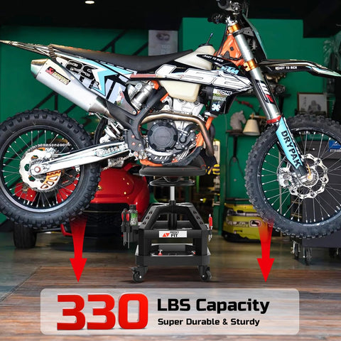 Rolling Shop Stool For Garage With Casters Adjustable Height 360 Degree Swivel Padded Mechanic Stool With Tool Tray Storage