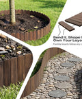 Rustic Wood Garden Edging Border Panel for Yard and Patio, Dope Decorative Landscape Edge Fence for flower beds and pathways, 48 inch long by 7.87 inch wide, durable outdoor border in various garden settings