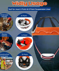Hard Hat Sweatband Set 3 Pack Washable Liner Replacement For Welding Helmets displayed with usage for helmets and hard hats