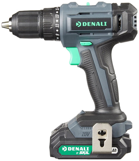 20V Cordless Drill Driver Kit With Two 2Ah LiIon Batteries And A Two Point Four Amp Charger Blue Ideal For DIY Drilling Holes