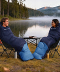 Couple enjoying outdoors in Ultra Lightweight Backpacking Sleeping Bag For Adults And Kids Packable Warm Weather Comfort 55 To 60 Fahrenheit 3-4 Seasons Includes Compression Sack Durable Ripstop Fabric Camping Hiking Travel Outdoor Gear