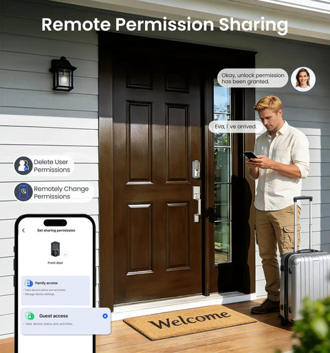 Lightning Fast Built In Wifi Smart Lock With Instant Fingerprint Access And Remote App Control Keyless Deadbolt Zero Fuss Setup Straight Into Your Wifi Smooth Satin Nickel Finish