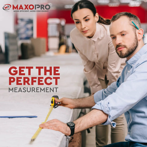 Man using Retractable Tape Measure Twenty Five Feet With One Thirty Second Inch And One Millimeter Precision Built Tough