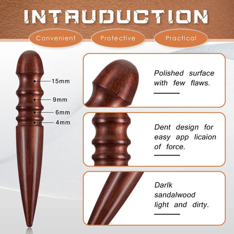 Pro Grade Five Piece Leather Knife Set With Groover Tool And Two Edge Bevelers Burnisher And Cutting Knife In Sandalwood Handle