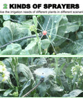 Upgraded Drip Irrigation Kit With 46 Ft Main Tubing And Half Inch Lines, quick connect fittings in garden spray setup