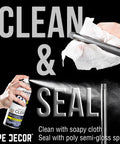Hands cleaning and sealing a pipe with a cloth and spray, focusing on maintenance for Adjustable Pipe Leg Levelers For 1 Inch Pipe Legs 4 Pack Stop Wobble And Add Height Floor Safe Easy To Use No Tools Needed Screw On In Seconds Ideal For Tables Shelves Racks And Dressers.