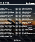 Fitment list for 20 Piece Fender Liner Splash Shield Bolt Set For GM Cars Including Chevrolet Camaro Colorado Cruze Equinox Malibu Traverse Impala Cadillac ATS CT6 CTS XT5 XTS Rexka Pro Grade Rocker Molding Wheelhouse Bumper Cover Bolts And Lower Bolt Hardware.