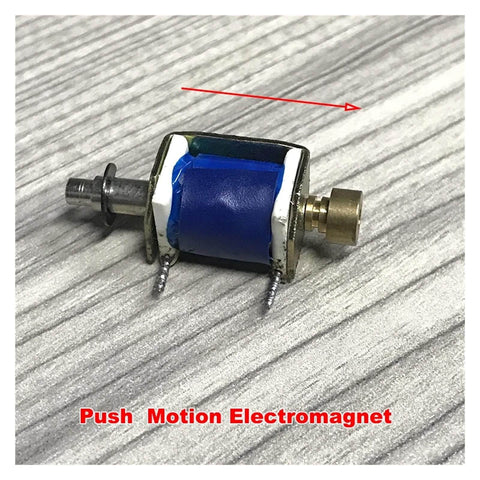 12V DC Solenoid Electromagnet Push Pull Type Linear Motion Magnet for precise actuation with 3mm mounting hole on surface