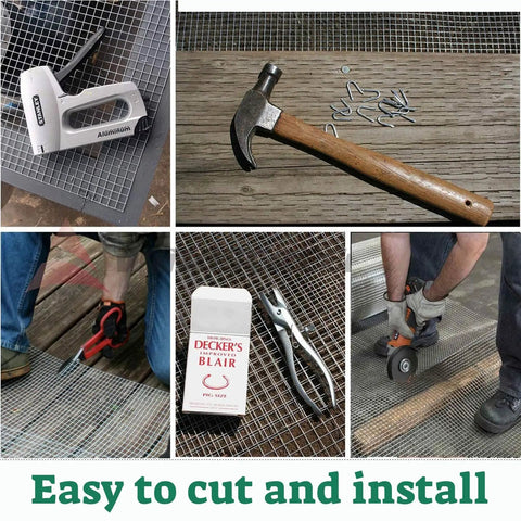 Tools on Heavy Duty Hardware Cloth One Half Inch Mesh 36 By 50 Ft Black Vinyl Coated 19 Gauge Chicken Wire Fence Roll