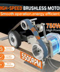 750W Variable Speed Belt Grinder Sander With VFD Control And 2 Molds showcasing a high-speed brushless motor with sanding belt.