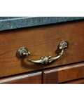 Antique English Bail Pull For Cabinets And Dressers, 7-1/4 Inch Overall Length, 1-1/4 Inch Projection, 5-1/2 Inch Mounting Hole Spacing