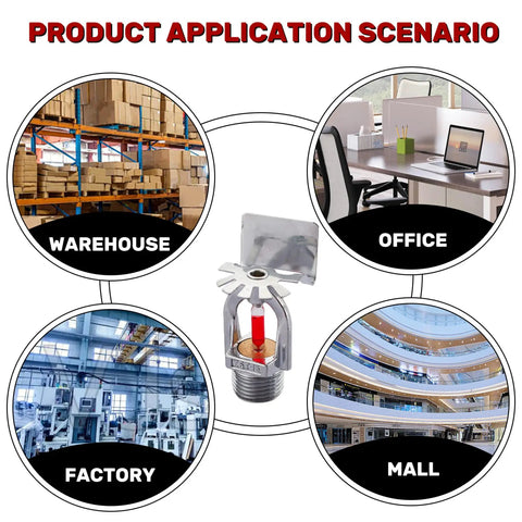 Product application scenario for Top Notch Fire Sprinkler Head Replacement Pendent Type Quick Response Water Spray 1/2 Inch Thread.