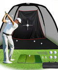 Backyard Golf Hitting Net 10x7 Feet With Silent Velvet Target Portable Practice Net for swing training in backyard