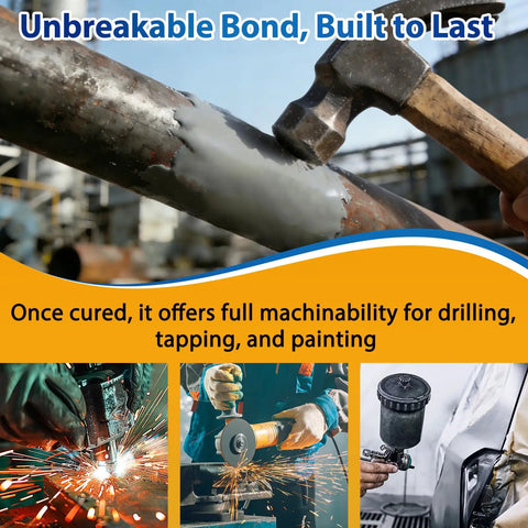 Cold Weld Epoxy Kit Pro Grade Industrial Strength Adhesive Putty For Metal Repair Waterproof Heat Resistant Fills Cracks And Holes
