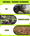 Suitable scenarios for Two Pack Metal Pitch Fork Replacement Heads With Angled Tines For Horse Stall Poop Pickup Manure Rake Garden Pitch Fork Replacement Head Fits One Inch Handle Black Durable, including hay, livestock manure, and leaves.