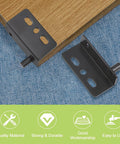 Concealed Shaft Cabinet Door Pivot Hinges In Iron Black, Four Sets With Pin And Bushing, for free swinging wood doors