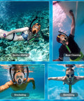 Mini Scuba Tank With Snorkel Mask And Hand Pump For Quick Grab And Go Underwater Breathing 0 5L Portable Diving Tank in use