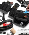 IFAK Buddy Tactical First Aid Kit With Rip Away Molle Pouch EDC Ready Medical Gear Organizer with medical supplies visible