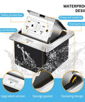 Pop Up Floor Box Kit With Waterproof GFCI Outlet Cover and Hidden 20A Tamper Resistant Receptacle, Aluminum Weatherproof Box showing waterproof design features with safety protection and damping design.
